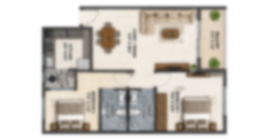NewLaunch Vashi 3 BHK Floor Plan